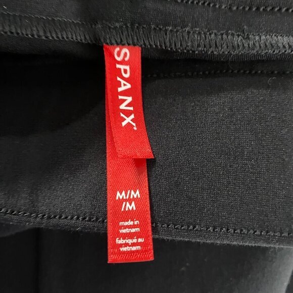 Spanx The Perfect Double Slit Pant Wide Leg Medium Black Stretch NWT PT-2217 - Picture 8 of 10